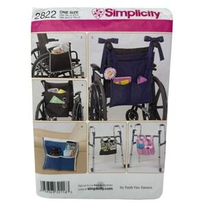 Simplicity 2822 Organizer Accessories for Wheelchair, Walker, Recliner‎ UNCUT